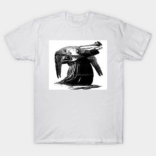 Angel with horn b&w T-Shirt